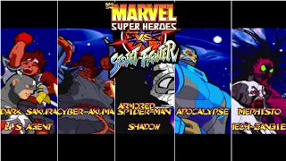 Marvel Super Heroes vs Street Fighter All Secret Characters Unlocked - ePSXe