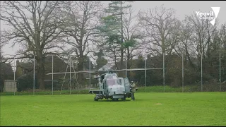 RNAS Helicopter Landing at Yeovil College