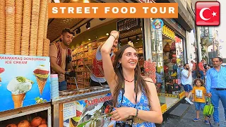 Best Turkish Street Food Tour Istanbul Istiklal Street Restaurants | 4K UHD 60FPS