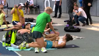 Sexy warm up! Olha Lyakhova, UKR. Athletics national team media day, Kyiv, 11/08/2015.