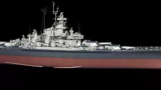 Battleship USS Massachusetts in 3D