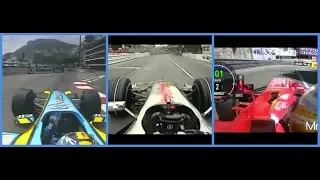 Fernando Alonso Onboard Lap at Monaco with Renault, McLaren & Ferrari