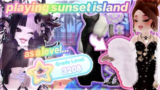 part 2! playing sunset island as a LEVEL 3000+  ˚｡⋆୨୧˚royale high˚｡⋆୨୧˚