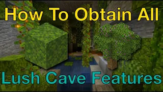 Minecraft 1.17 - How to Get All Lush Cave Features In Survival