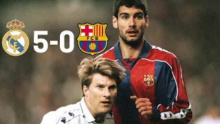 REAL MADRID 5 - 0  BARCELONA   1995 LA LIGA  GOALS & HIGHLIGHTS  || BACK WHEN CROWDS WERE PASSIONATE