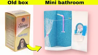 DIY Miniature Bathroom for dollhouse || How to make Mini bathroom for doll house
