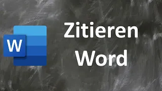 Zitieren & Quellen [WORD Tutorial (Deutsch)]