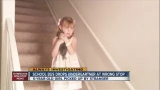 School bus drops kindergartner at wrong stop