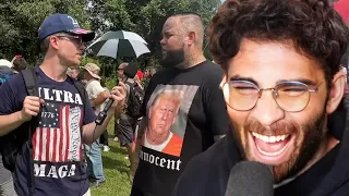 Hasanabi Fan TROLLS Trump Supporters