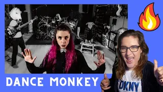 First time ever listening to Leo Moracchioli feat. Rabea & Hannah - Dance Monkey Metal Cover