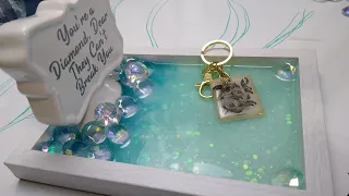 Dollar Tree Resin Trinket Tray & Jewelry Projects & *closed* Giveaway