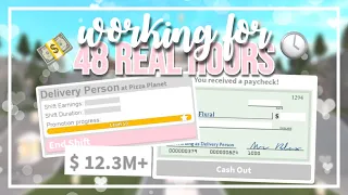 Working 48 REAL Hours in BLOXBURG (2 REAL DAYS) || Roblox