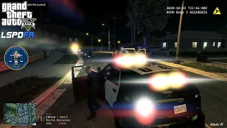GTA V - LSPDFR 0.4.8 - LSPD/LAPD - City Patrol - Pursuit Armed Suspects/Shots Fired - 4K