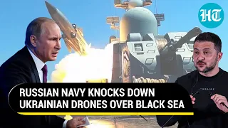 Zelensky's Drone Attack On Crimea Flops; Russian Navy Protects Patrol Ships In Black Sea | Watch