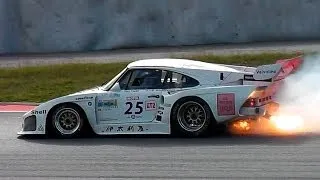 FAIL Porsche CRASH Fire! Porsche 935 Kremer K3  Big Flames!
