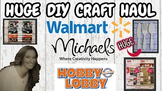 HUGE Walmart, Michael's and Hobby Lobby CRAFT HAUL | HOLIDAY DIY CRAFT HAUL