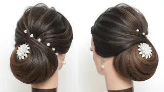 New Bridal Hairstyle For Long Hair Tutorial. Perfect Wedding Updo