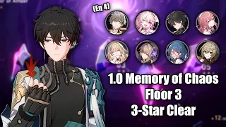 1.0 MoC Floor 3 Three Star Clear With Free Characters Only [Honkai: Star Rail]