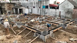 Techniques For Building A Solid House Foundation Using Concrete Pillars And Load-Bearing Steel Beams