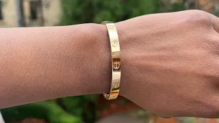 My Cartier Love Bracelet After 1 year - I found the best polishing cloth.