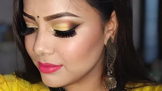 #makeuptransformation part1 #yellowcutcrease #makeuptransition  #halfcutcrease #poojastyles1 #shorts