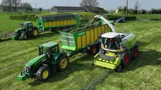 Ensilage d'herbes - Claas jaguar 990 - 2x JD & Joskin - Egide London