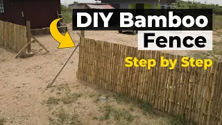 Step by Step process on How I created a Simple DIY Bamboo Fence