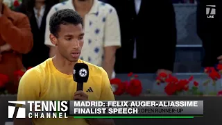 Felix Auger-Aliassime's 2024 Madrid Open Finalist Speech | 2024 Madrid Final