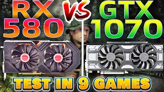 RX 580 8GB vs. GTX 1070 8GB - Test in 9 Games | 1080p