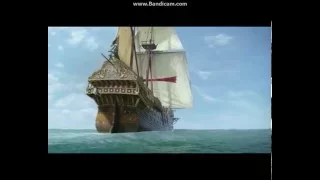 Black Sails S2E1 Flint & John Silver steal the Man O War and Escape the L'Urca de Lima Shipwreck