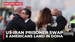 Five Americans land in Doha after release in US-Iran prisoner swap