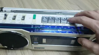 Sanyo Boombox M7770K Cassette Tape Play Demo