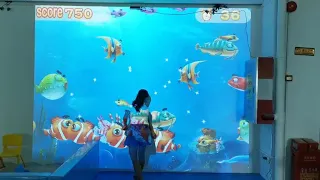 Interactive projection wall games