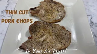 Air Fryer Pork Chops | Juicy Thin Cut Pork Chops | Air Fryer Recipes |