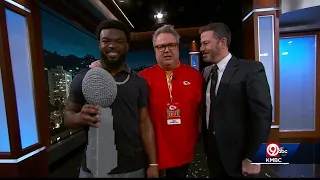 Chiefs' Damien Williams, Eric Stonestreet appear on Jimmy Kimmel
