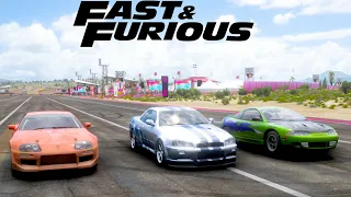 Supra Vs Skyline Vs Eclipse || Fast & Furious Drag Race || Classic JDM  Cars || FH5 PC 4K ||