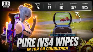 AGGRESSIVE CLUTCHES IN CONQUEROR LOBBY 🔥 iPhone 12 SMOOTH + 60FPS PUBG/BGMI TEST 2024 💛
