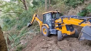 New Hilly Road Excavation with Skillful Jcb Backhoe Operator