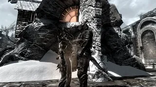 Бой с Эбонитовым воином на легендарной сложности. Skyrim.