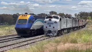 Freight And Passenger Trains In Rural Australia 4K