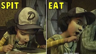 Let Clem Eats Human Meat vs Asks Her to Stop -All Choices- The Walking Dead