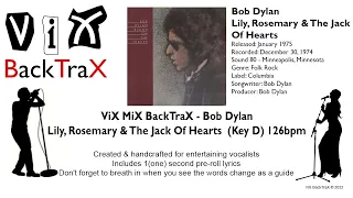 Bob Dylan - Lily, Rosemary & The Jack Of Hearts - Karaoke + Lyrics