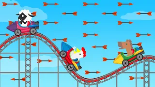 The IMPOSSIBLE Roller Coaster Level! (Ultimate Chicken Horse)