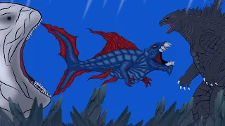 Bloop VS GENITOR VS Legendary Godzilla [Godzilla cartoon ]