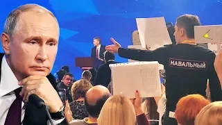 Вся пресс-конференция Путина за 3 минуты и огромный штраф координатору штаба Навального