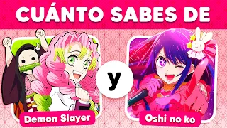 ¿CUÁNTO SABES DE DEMON SLAYER Y OSHI NO KO?⭐🧠✅ Idol Yoasobi | Quiz de Anime | Preguntas y Respuestas