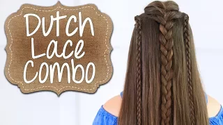 How to Create a Dutch Lace Braid Combo | Long Hairstyles