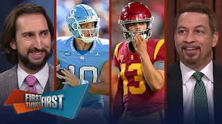 Giants draft Drake Maye, Bears draft Caleb & MHJ in Nick’s 3.0 Mock Draft | NFL | FIRST THINGS FIRST