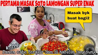 PERTAMA MASAK SOTO LAMONGAN SEPANCI BUAT BAGI2 TETANGGA DAN PANEN CABE TERAKIR LANGSUNG BUAT SAMBEL