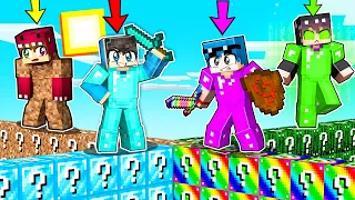 🌈 DESAFIO de LUCKY BLOCKS NOOB VS PRO VS HACKER 😂❓ BATALLA DE LUCKY BLOCKS CON LOS COMPAS